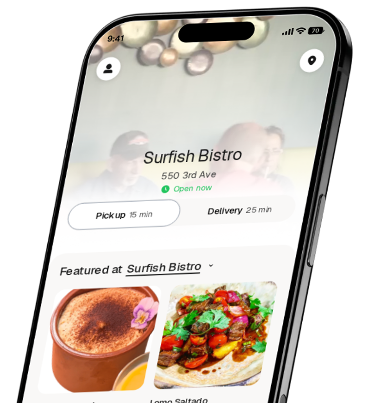 Surfish Bistro app preview